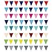 Large Bunting Wall Stickers - Choose from 24 Colours - Perfect for Nursery, Kids room, Childs Bedroom - 9 Pieces of Flag / Garland - Mix and Match to suit your room - Wall Art Decal Decoration (Light Blue)