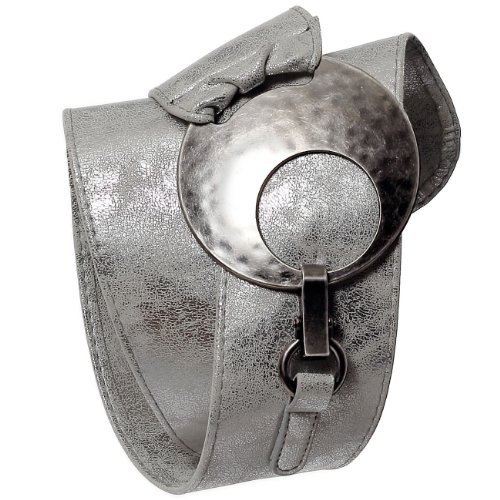 CASPAR GU225 Ceinture large pour femme, Gürtel Länge:90;Couleur:argenté