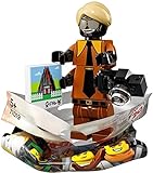 Nuevos elementos incluidos: un sombrero negro y un arma para Garmadon, una bufanda para Jay, pelucas para Lloyd, Jay, Nya, Kai y Misako, un casco en forma de pulpo, un casco en forma de rape, cuencos, cucharas y una placa azul 2x3 con un estampado azul para el robot dragón de Lloyd.Combínalo con los sets de construcción LEGO® para infinitas oportunidades de juego.Números en la bolsa Ziploc.
