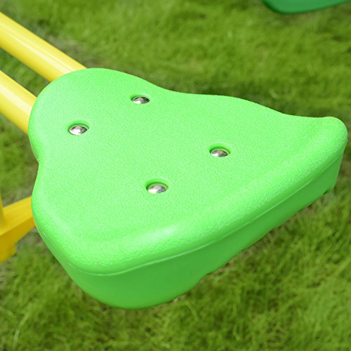 Garden Swing Set Childrenâ€™s Outdoor Playset 2 Swings 1 Glider Jump Star Sports