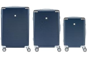 Convector Set 3 Trolley Da Viaggio, Valigie Rigide in Tre Dimensioni Con Ruote Girevoli a 360°, Lucchetto TSA e Struttura in ABS Doppio Strato, Antigraffio e Antiurto