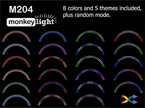 Monkey Light M204 – 40 Lumen Speichenlicht – 4 Vollfarbige, Ultrahelle LEDs – 5 Themen – Wasserfeste - 3