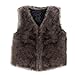 Produktbild Proumy Kinder Herbst und Winter Kunstpelz Westen Kinder Neue Fell Nachahmung Fuchs Haar Gilets Mäntel für Mädchen Warm Jacket (Braun,8 Years)