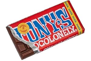 Tony's Chocolonely - Tavoletta di cioccolato al latte, 180 g, confezione da 4