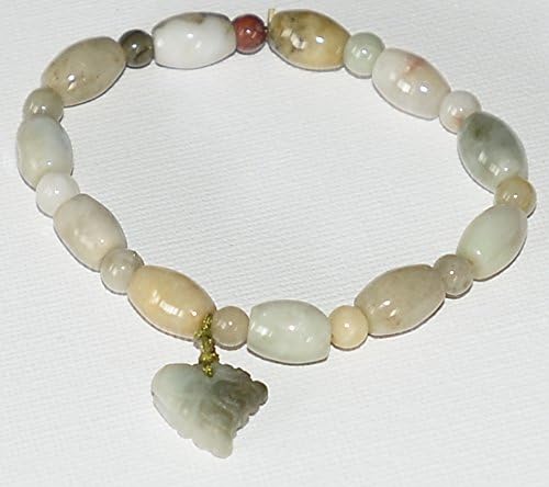 Chinese Feng Shui Spiritual Mixed Jade Sphere And Oval Beads Bracelet For Fertility,Life And Good Health With Pi Yao Feng Shui Mythical Creature Charm