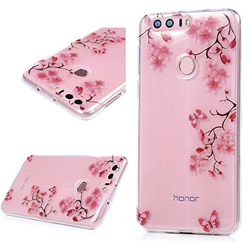Huawei Honor 8 Case Huawei Honor 8 Schutzhülle YOKIRIN Premium Flexible Slim Fit TPU Silikon Case Cover Handyhülle Handytasche Etui Handycase Ultra Dünn Rutschfest Kratzfest Silikonhülle Camellia - 2