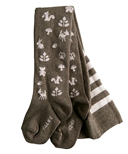 FALKE Unisex Baby Forest Animals Full Tights, Brown (pebble 5810), 6-9 Months (Manufacturer size: 74-80)