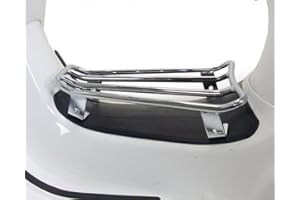MOTO NOSTRA Gepäckträger Durchstieg Chrom kompatibel für Vespa GTS 125-300, GTV, GTL, GT