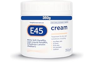 E45 Cream for Dry & Sensitive Skin - Clinically Proven Moisturiser for Eczema, Dermatitis & Irritation - Dermatologically Tested Non-Greasy Body, Face & Hand Care, 350g