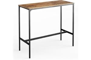 Vicco Tavolo bar alto Fyrk, Rovere rustico/Nero, 120 x 50 cm