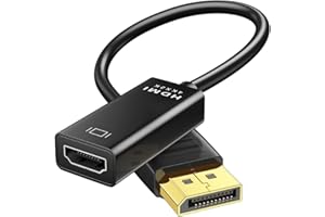 OOYES 𝟰𝗞 DisplayPort to 𝗛𝗗𝗠𝗜 Adapter for Monitor,1080P @60Hz High Resolution Dp(Display Port) Male to Hdmi Female Converter with Audio and High Speed Transmission Video Audio Converter PC,Monitor,TV