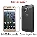 GOELECTRO Premium Quality Brushed Armor Shock Proof Soft TPU Back Case For Moto G5S Plus (Black) + Premium Tempered Glass Screen Protector (Transparent) RS.349.00