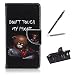 Produktbild Trumpshop Smartphone Schutz Schale Tasche Handyhülle für Samsung Galaxy Note 4 [Don't Touch My Phone (Baby-Bär)] PU Lederhülle Flip Etui Hülle SchutzHüllen Bookstyle Standfunktion