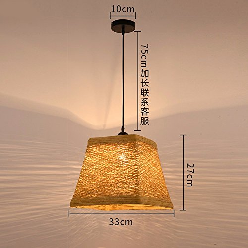 Preisvergleich Produktbild XHOPOS HOME Pendelleuchten Amerikanischer Stil geflochten Rattan kreativ Schlafzimmer Cafe 33 x 17 cm