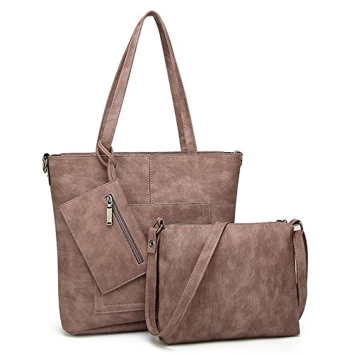 Preisvergleich Produktbild yyu Koreanisch Große Kapazität Fototasche Damen Handtaschen Schultertaschen Damen Geldbörsen Messenge Taschen Aktentaschen Mädchen Tägliche Taschen 32 * 31cm 25 * 20cm,Brown-OneSize