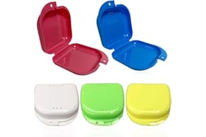 DEZ 5 Pièces Boite Gouttiere Dentaire,Étui Pour Aligneurs Et Appareils De Maintien Pour Prothèse Dentaire, Boîte De Protège Dents,Boite Dentier Adulte,Boite Appareil Dentaire Enfant,Boite A Dentier