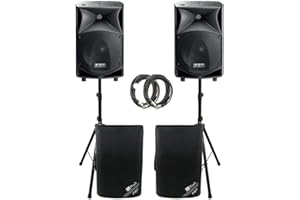 2 x FBT JMAXX 114A 1800W Active 2 Way Speaker Sound System PA Bundle