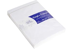 CLAIREFONTAINE G. Lalo 47200l – Papel Vergé de France (100 g, DIN A4, 21 x 29,7 cm, 50 hojas), color blanco