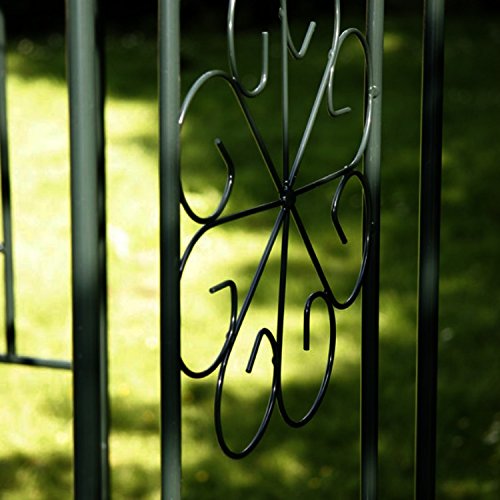 CLP Rankbogen Rosenbogen Pavillon, rund Durchmesser Ø 160 cm, Höhe 260 cm, Rankhilfe Eisen pulverbeschichtet grün - 7