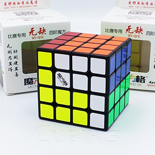 QiYi *WUQUE* - 4X4 Professional & Competition Speed Cube Rubik's cube Brain Game 3D Puzzle - BLACK