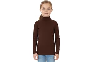 STAR FASHION Top a collo alto a maniche lunghe unisex per bambini e bambine, taglie 5/6 7/8 9/10 11/12 e 13 anni