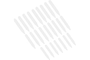 VORCOOL Plastic White Collar Stays Bones Stiffeners for Mens Dress Shirt in 3 Sizes - 200pcs