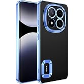 Zore Xiaomi ile uyumlu Redmi Note 14 Pro 4G Kılıf Kamera Korumalı Logo G&ouml;steren Zore Omega Kapak Sierra Mavi