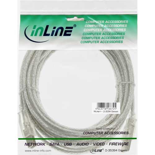 InLine 34557T A an B transparent USB 2.0 Kabel (7m) - 2