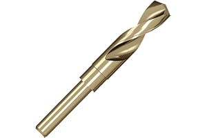 Meccion HSS Cobalt Drill Bit 19mm Reduced Shank Twist Drill Bit for Metal, Stainless Steel, Aluminium, Wood, Plastic, Non-Ferrous Etc.