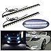 Produktbild 2 Stücke 19cm18LEDs 9 Watt 7030 Super hell Weiße DRL Auto Tagfahrlicht Streifen Tageszeit Laufen Licht Nebel Lampen Tagfahrleuchte (Weiß)