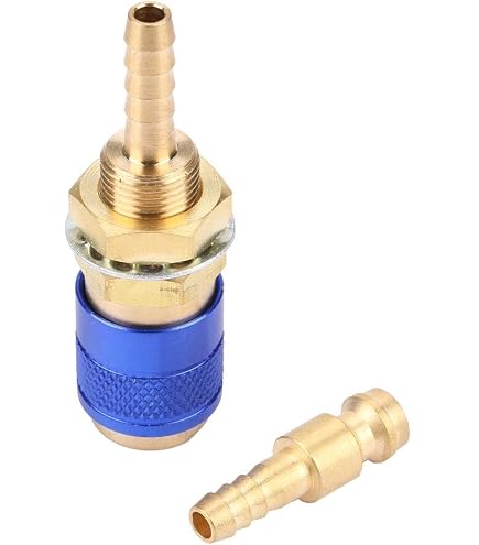 Raccord Rapide Argon RIVERWELD Pour Soudage TIG/MIG - Connecteur Étanche Or - Compatible Torches WP