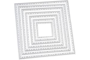 GOWXS 7pcs Square Cutting Dies for Card Making，Cutting Dies Cut Stencils for DIY Scrapbooking Photo Album Decorative Embossing Paper Dies for Card Making Templated