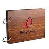Sehaz Artworks Baby Love Scrapbook Photo Album for Memorable Gift on New Born Baby Birthdays, Niece, Nephew First Birthday for Couples (22 cm x 16 cm x 4 cm, Brown)