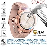 Cooljun Für Samsung Galaxy Watch 42mm Panzerglas (3 Pack), Transparent HD Kratzfest Anti-Bubble Display Schutz für 42mm Samsung Galaxy Smart Watch