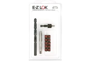 E-Z LOK EZ-310-M8 Thread Repair Kit for Metal Carbon Steel Threaded Inserts M8-1.25 and Installation Tools
