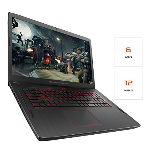 ASUS GL702ZC-GC098T ROG Strix 17 3-inch Gaming Laptop  Black  -  AMD 6-Core 12 Thread Ryzen 5 1600 Processor  FreeSync Display  8 GB RAM  256 GB SSD  