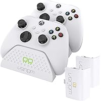 Venom Twin Charging Dock with 2 x Rechargeable Battery Packs - White (Xbox Series X & S / Xbox One)