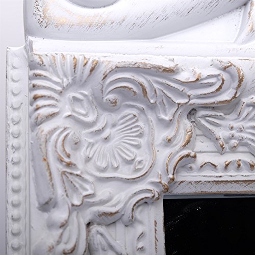 PRACHTVOLLER STANDSPIEGEL „OLIVIA“ | 180 cm, antik weiß, mit Krone | Barock Rahmen - 5