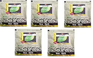 MEGHA MEHANDI Sterling International Megha Mehandi| Amonia Free Herbal Based Heena Hair Colour Powder| Dark Brown- 5 Pcs