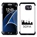 Produktbild STPlus Sofia, Bulgarien Stadt Skyline Silhouette Postkarte Stoßfest Harte + Flexibel Silikon Hülle Tasche Schutzhülle für Samsung Galaxy S7 Edge