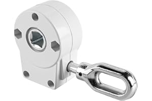 VOANZO Accesorios Esenciales para toldos de Exterior Engranaje de Cabezal de aleación de Aluminio Eje de balancín Eje Solar Engranaje del cigüeñal Engranaje del toldo