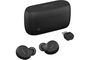 ‎JABRA Jabra Evolve2 Buds Prawdziwie bezprzewodowe douszne słuchawki Bluetooth z aktywną redukcją szumów i technologią MultiSensor Voice z 4 mikrofonami - certyfikat Microsoft Teams i inne platformy. Czarne