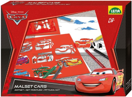 Lena 65806 - Zeichenschablonen Premiumset Disney Cars, ca. 29 x 21 cm