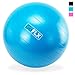 Produktbild Gymnastikball, GoFLX 55cm Deluxe Anti Burst Fitnessball, Sitzball und Pezziball in einem (Blau) - für Fitnessübungen, Yoga, Pilates oder als Bürostuhl - mit Pumpe
