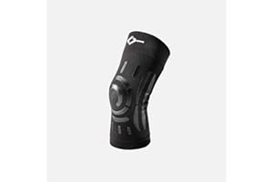 FLOKY Knee Support ginocchiera biomeccanica. Multisport. Stabilizza ginocchio e rotula. Protegge legamenti e tendine rotuleo. Supporto articolare. Riduce traumi e infezioni. (Nero, M/L, Sinistro)