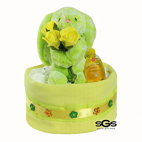 Beautiful Unisex Nappy Cake Gift / Baby Shower Gift