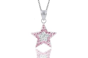 JennyWrenJewels Children’s Jewellery | Girls & Kids Sterling Silver Crystal Star Necklace | 925 Sterling Silver UK | Pendant & Gift Bag