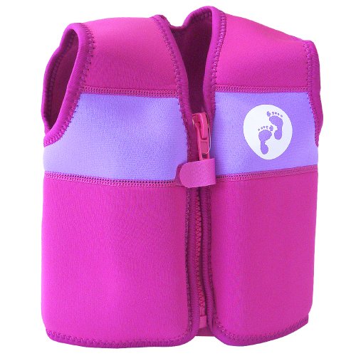 Baby Kids Float Vest Swimming Jacket by Two Bare Feet (Large (6 - 7 Years), Raspberry/Lilac)