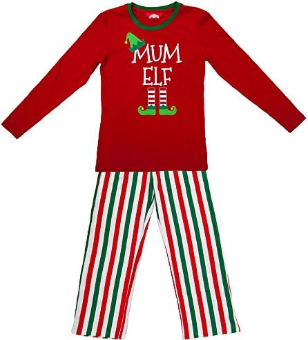 Red Elf Pyjamas Christmas Family PJs - Dad Elf Mum Elf & Little Elf