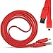 Produktbild (Red) Oneplus one Flach Daten-Ladekabel 1 Meter USB ExclusiveTo Elite Accessories